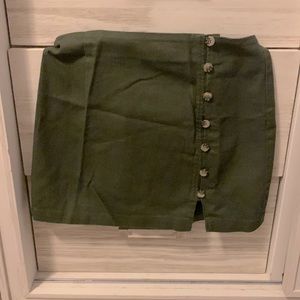 Forrest green mini skirt